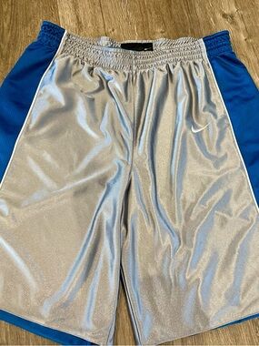Nike Vintage Reversible Silver/Blue Men’s Athletic Shorts EUC XL